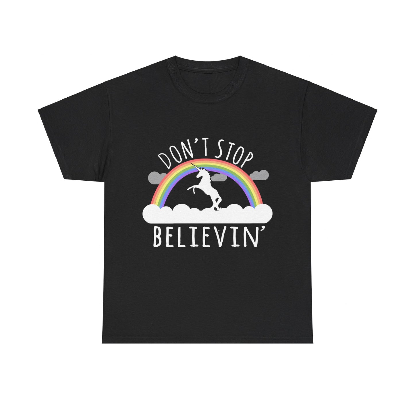 Don't Stop Believin Unicorn Unisex Graphic T-Shirt, Sizes S-5XL