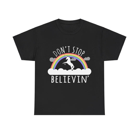 Don't Stop Believin Unicorn Unisex Graphic T-Shirt, Sizes S-5XL