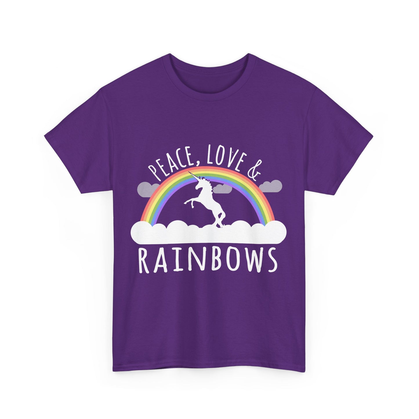 Peace Love And Rainbows Unisex Graphic T-Shirt, Sizes S-5XL