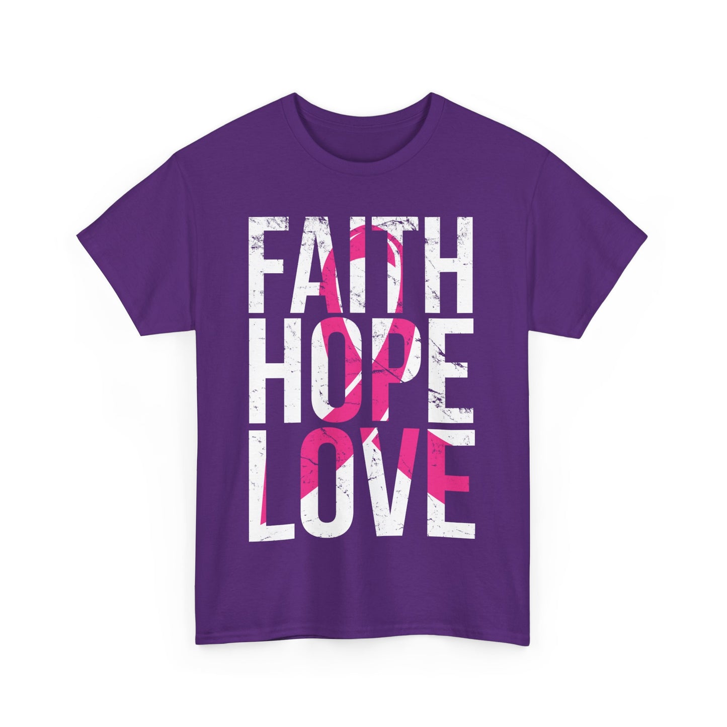 Faith Hope Love Breast Cancer Awareness Unisex Graphic T-Shirt, Sizes S-5XL