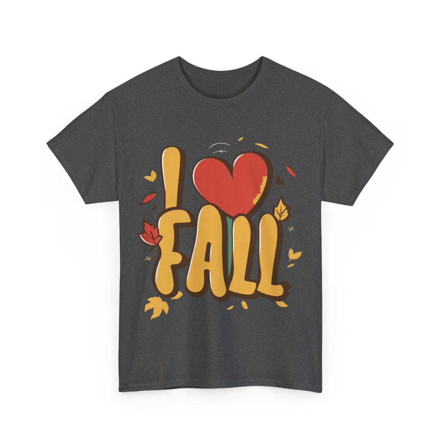 I Love Fall Autumn Leaves Unisex Graphic T-Shirt, Sizes S-5XL