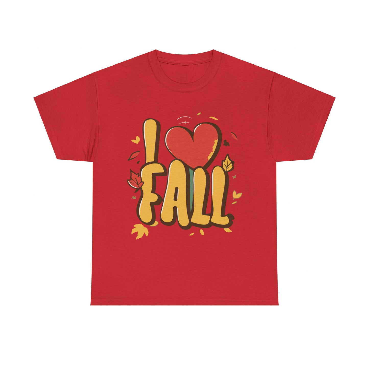 I Love Fall Autumn Leaves Unisex Graphic T-Shirt, Sizes S-5XL