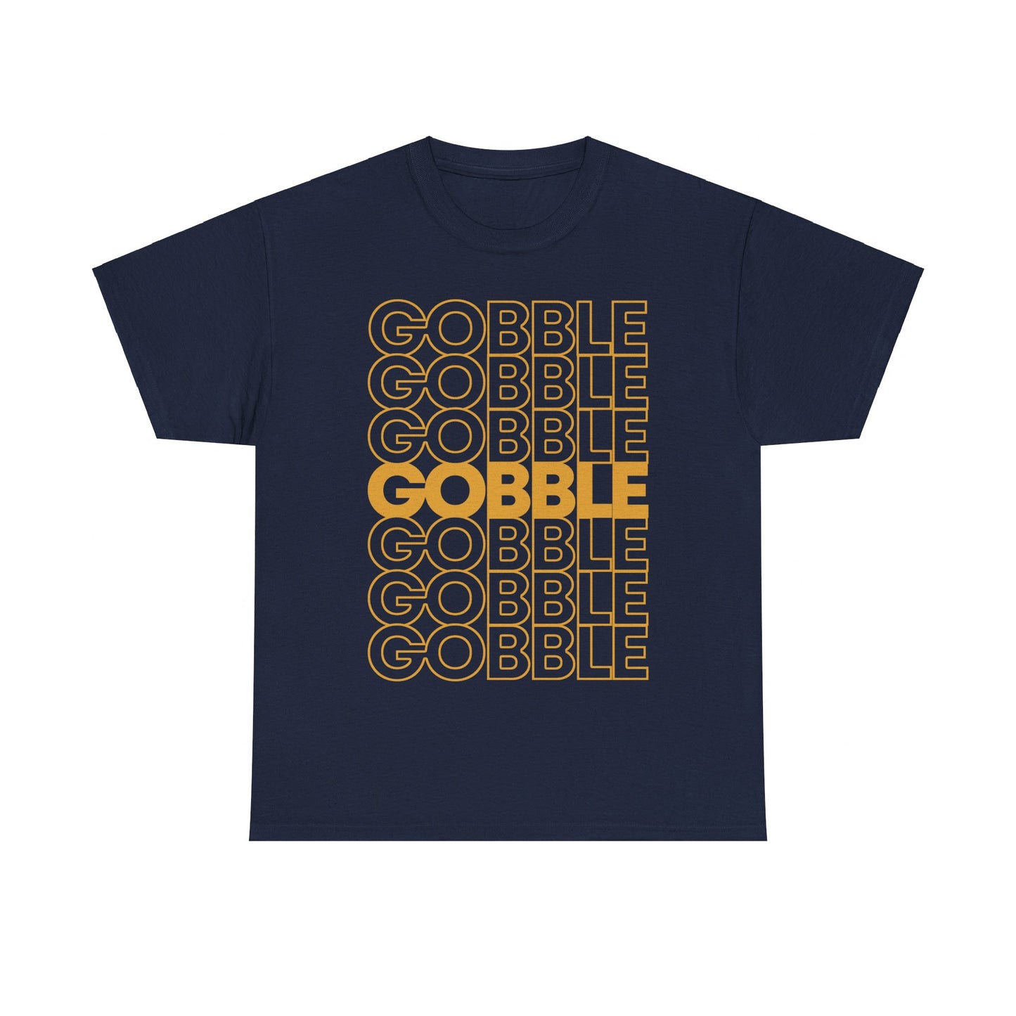 Retro Gobble Gobble Thanksgiving Turkey Unisex Graphic T-Shirt, Sizes S-5XL