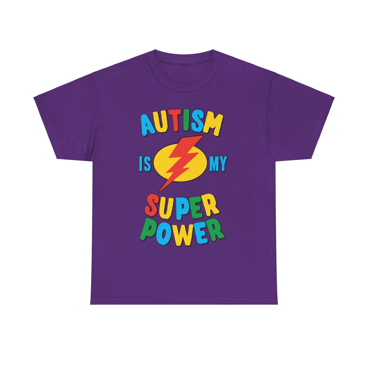 Autism Is My Super Power Multi Unisex Graphic T-Shirt, Sizes S-5XL