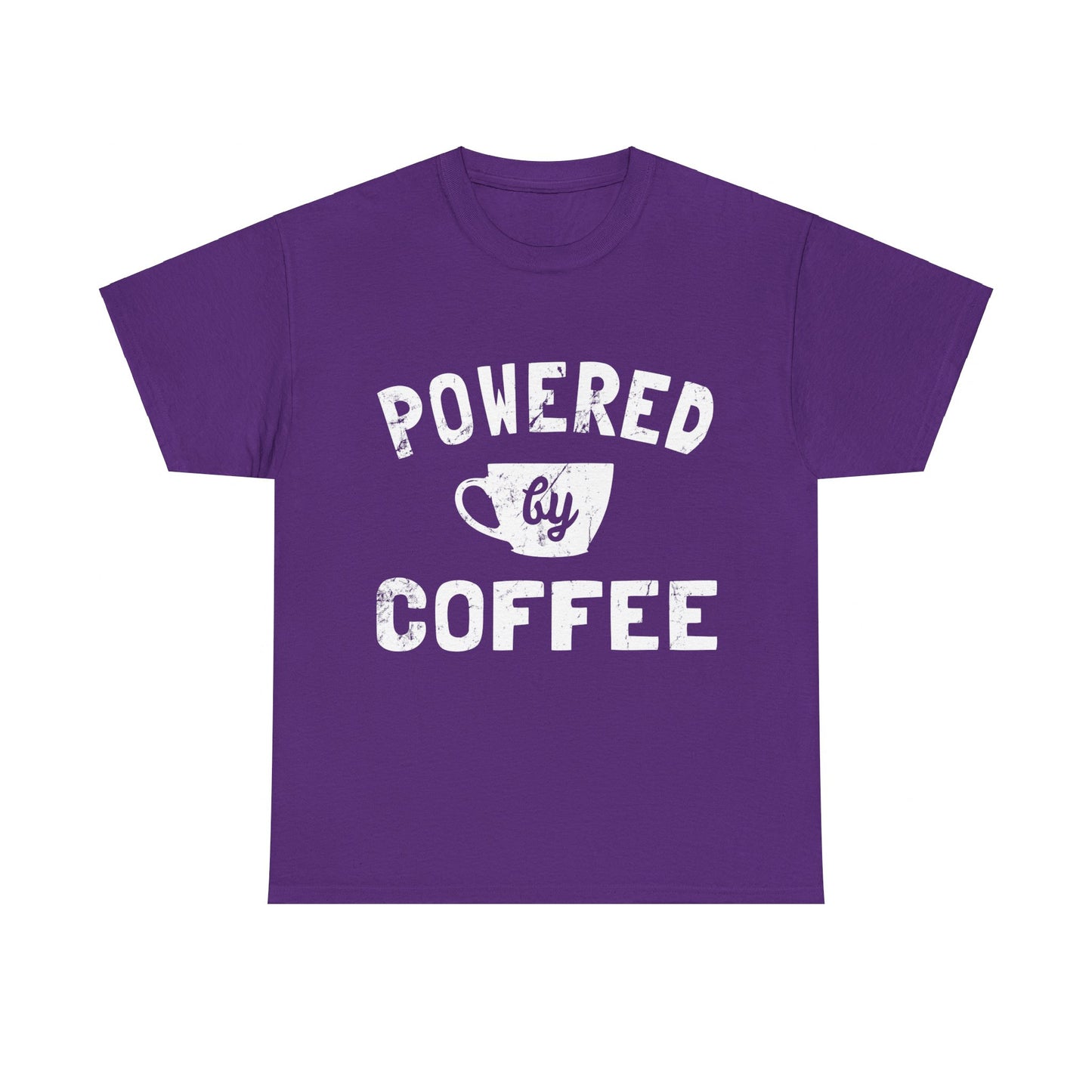 Powered by Coffee Funny Unisex Graphic T-Shirt, Sizes S-5XL