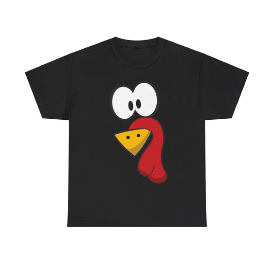 Cute Turkey Face Unisex Graphic T-Shirt, Sizes S-5XL