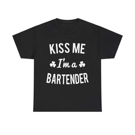 Kiss Me I'm A Bartender Unisex Graphic T-Shirt, Sizes S-5XL