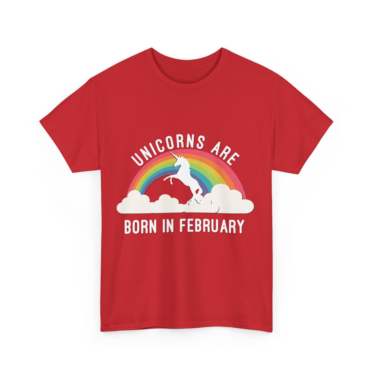 Unicorns Are Born In February Unisex Graphic T-Shirt, Sizes S-5XL