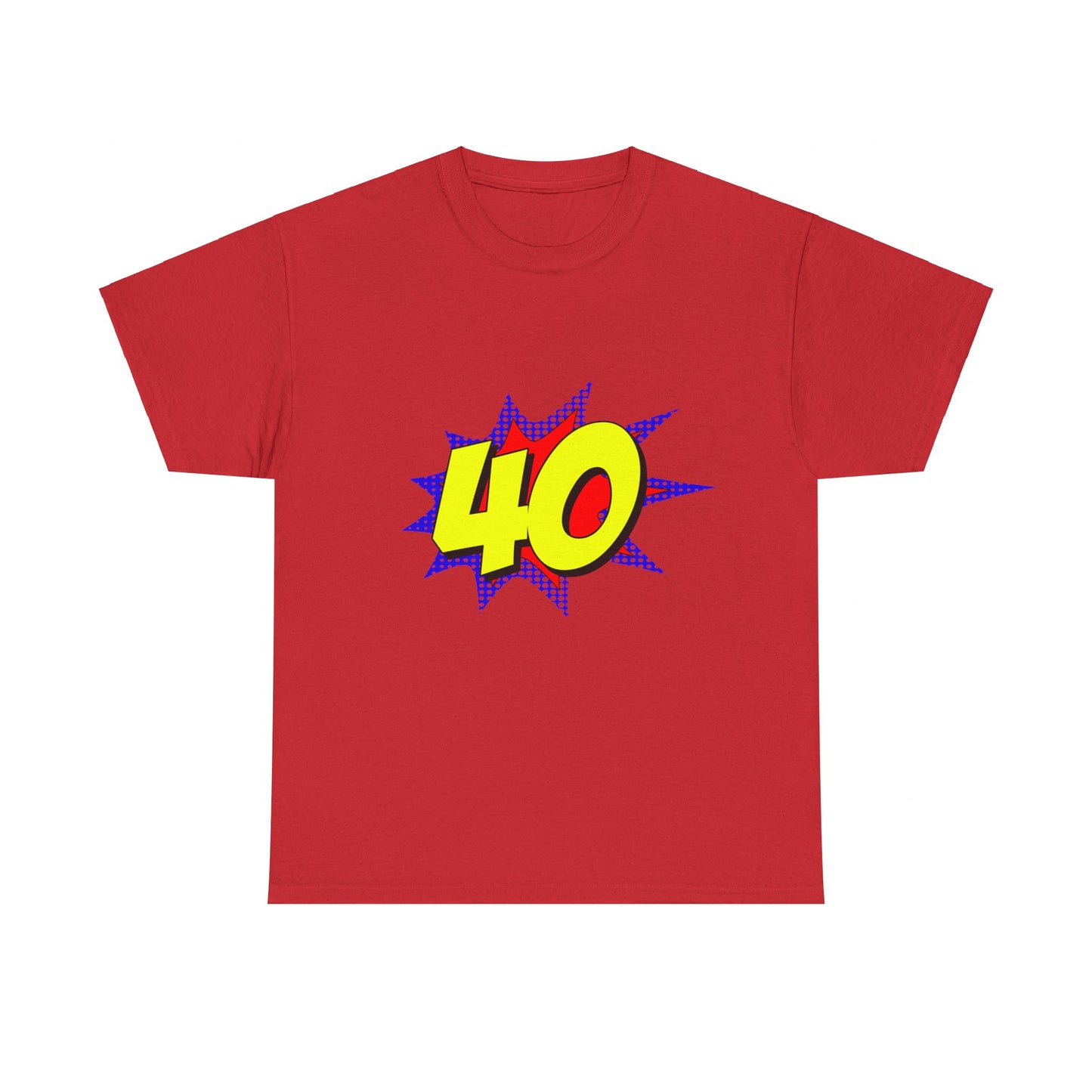 Superhero 40 Years Old Birthday Unisex Graphic T-Shirt, Sizes S-5XL