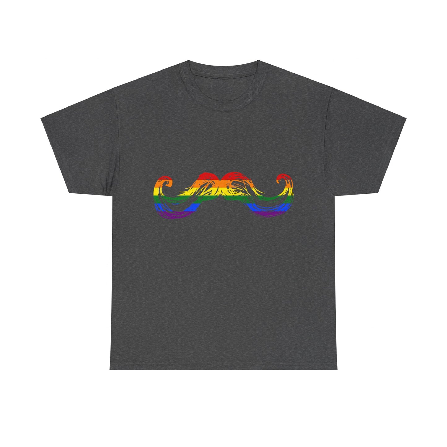 Gay Pride Mustache Unisex Graphic T-Shirt, Sizes S-5XL