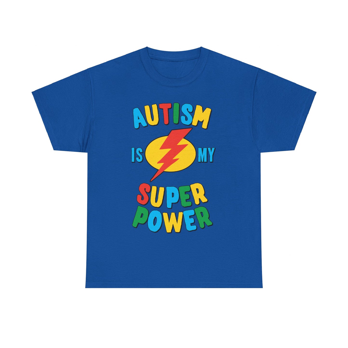 Autism Is My Super Power Multi Unisex Graphic T-Shirt, Sizes S-5XL