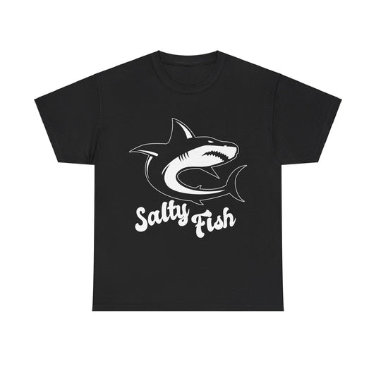 Salty Fish Sassy Shark Pun Unisex Graphic T-Shirt, Sizes S-5XL