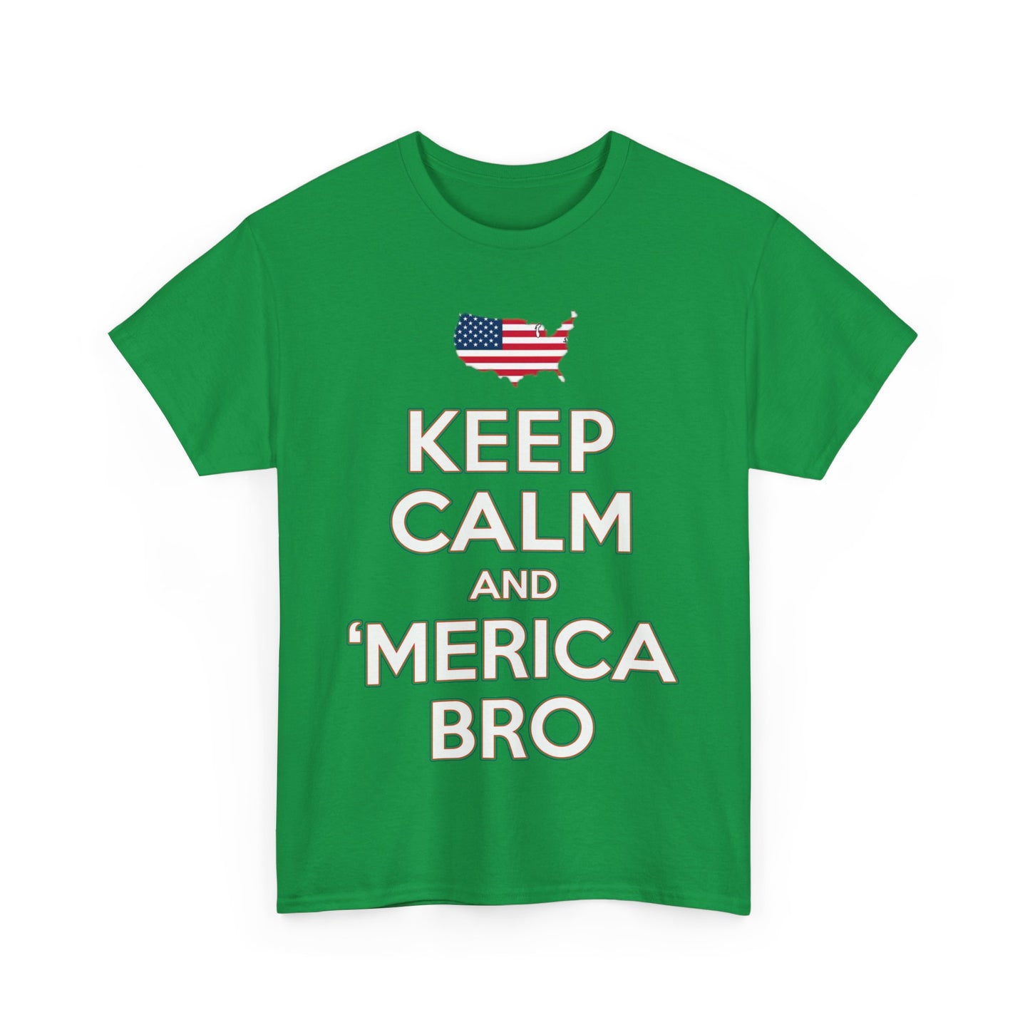 Keep Calm and 'Merica Bro 4th of July Patriotic Unisex Graphic T-Shirt, Sizes S-5XL