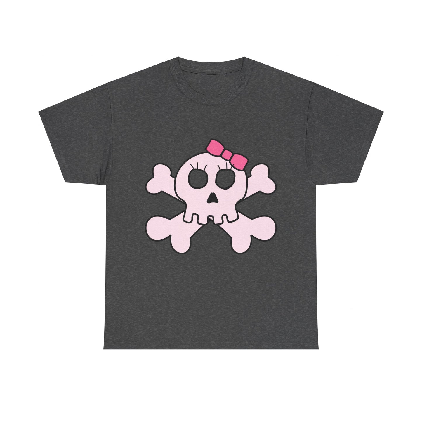 Cute Pink Skull And Bones Unisex Graphic T-Shirt, Sizes S-5XL