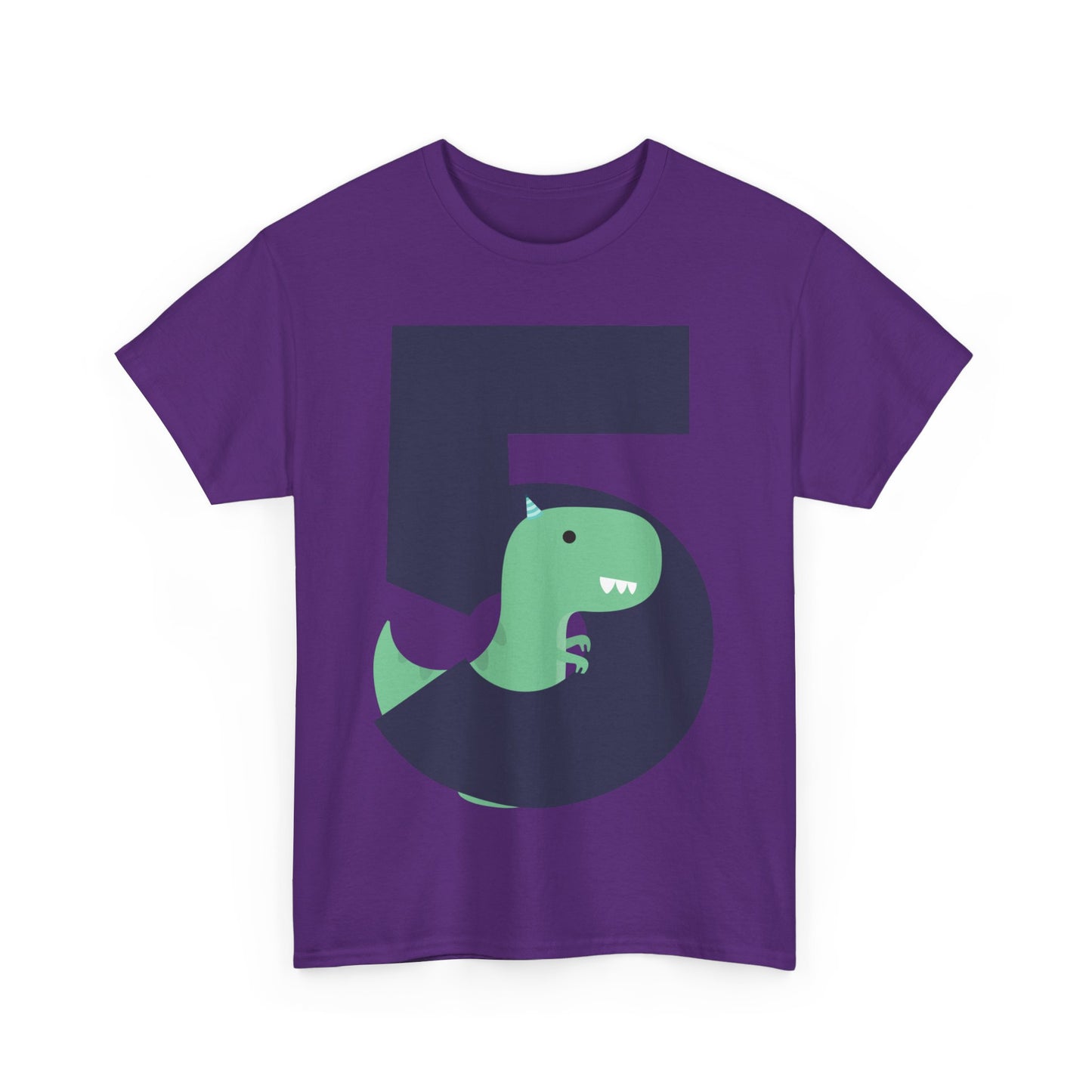 5 Fifth Birthday T-Rex Dinosaur Unisex Graphic T-Shirt, Sizes S-5XL