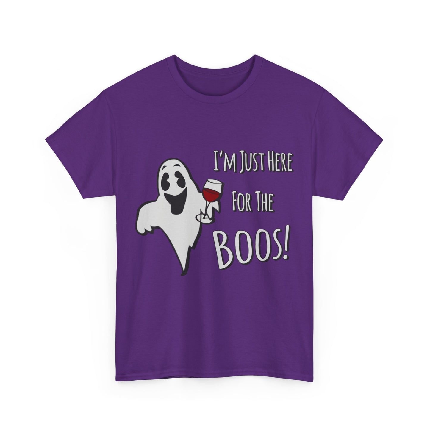 I'm Just Here For The Boos Halloween Unisex Graphic T-Shirt, Sizes S-5XL