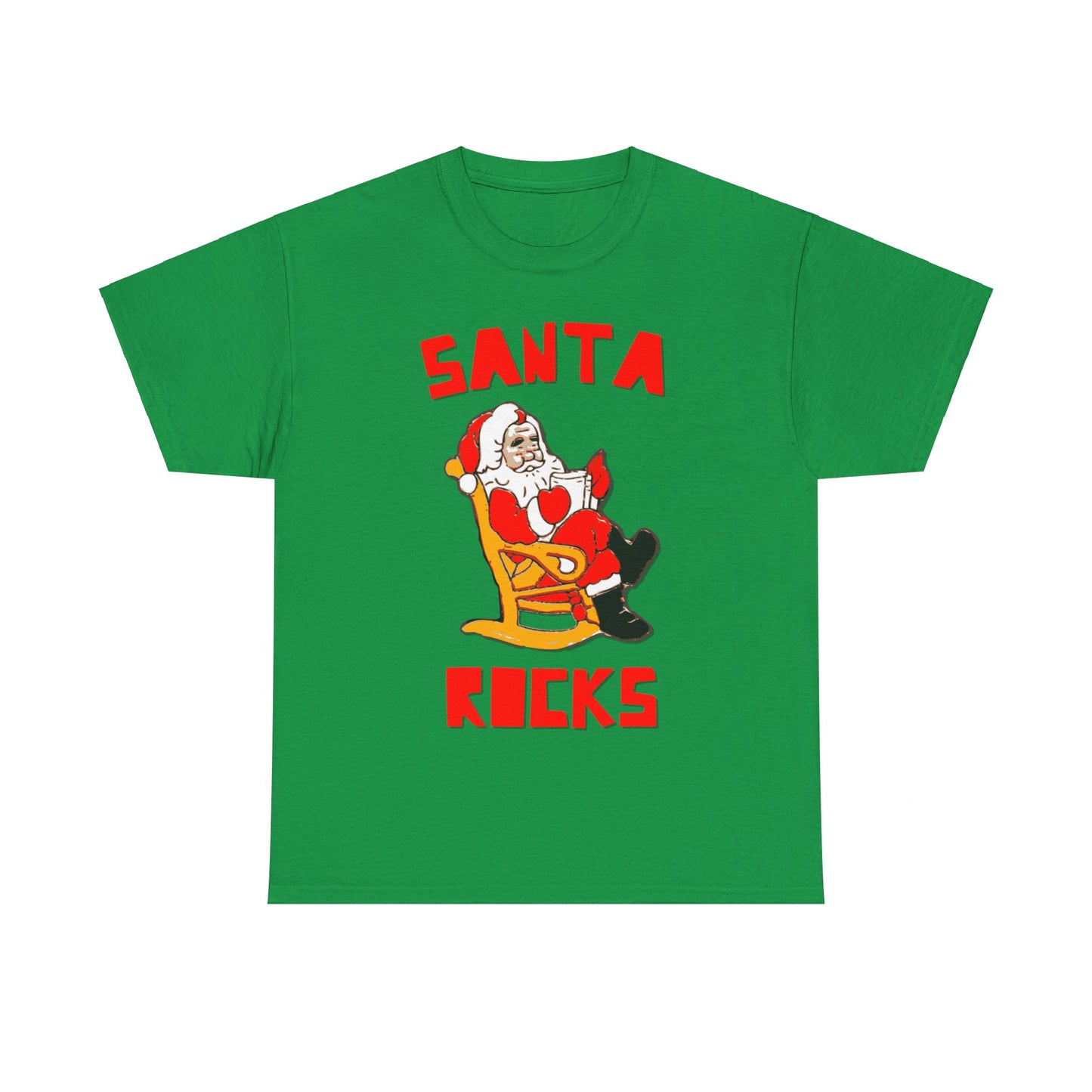 Santa Rocks Funny Christmas Unisex Graphic T-Shirt, Sizes S-5XL