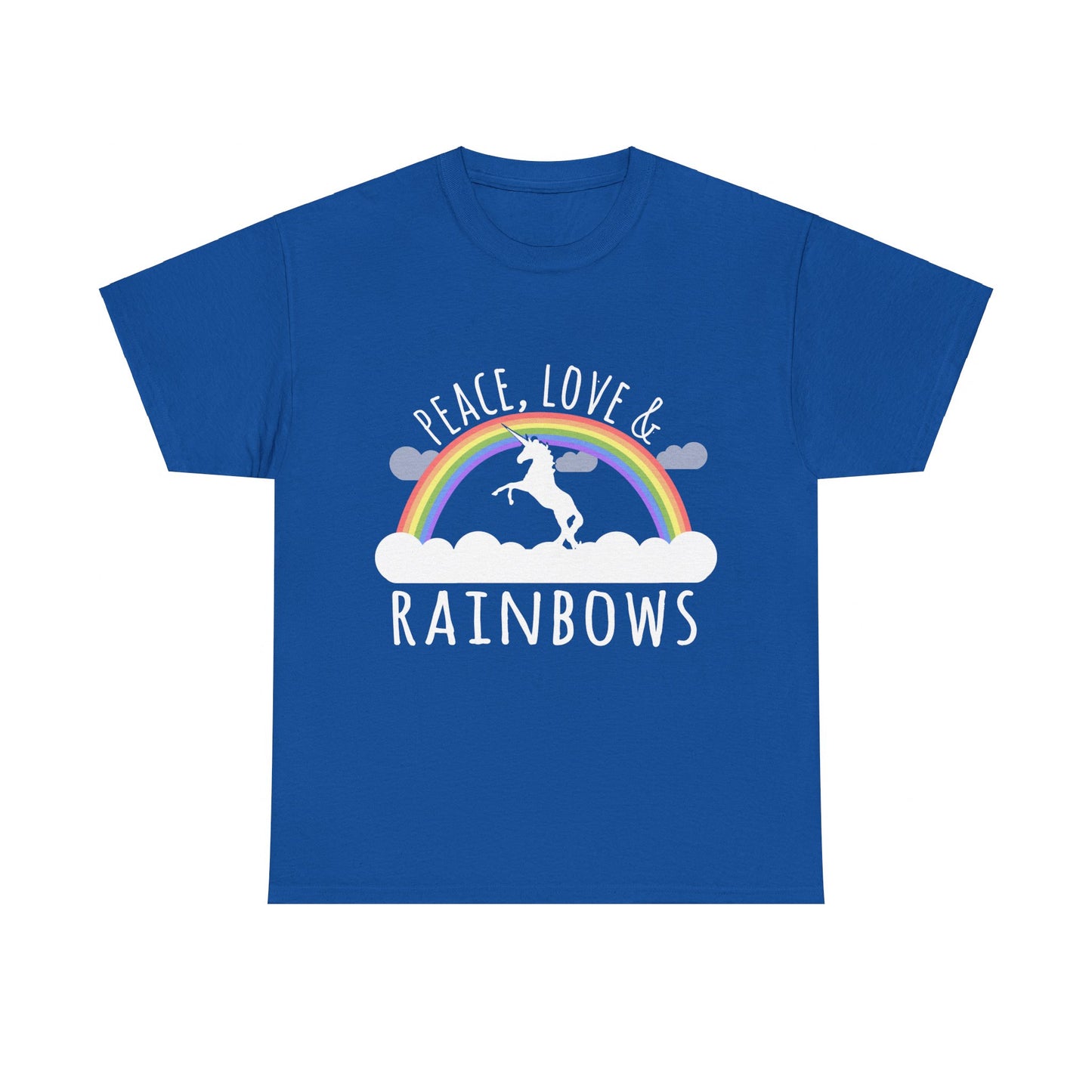 Peace Love And Rainbows Unisex Graphic T-Shirt, Sizes S-5XL