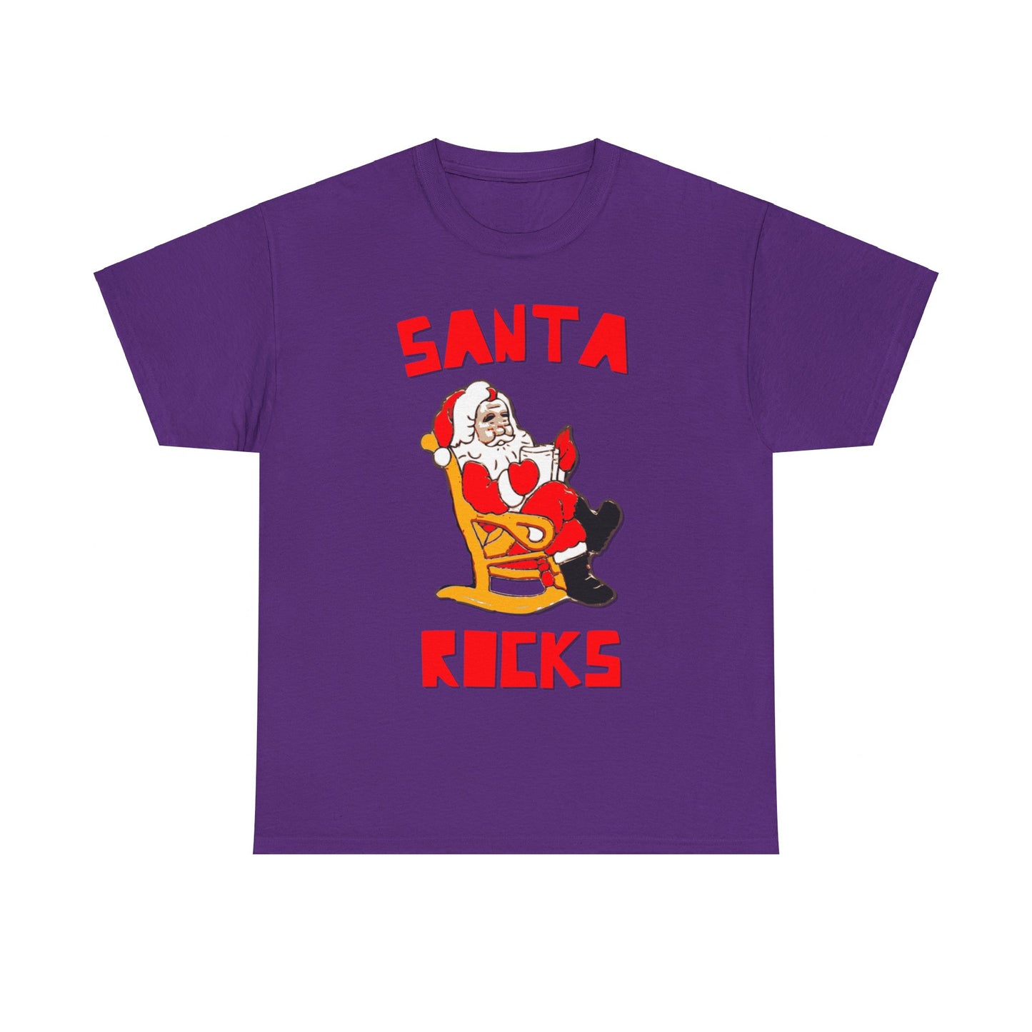 Santa Rocks Funny Christmas Unisex Graphic T-Shirt, Sizes S-5XL