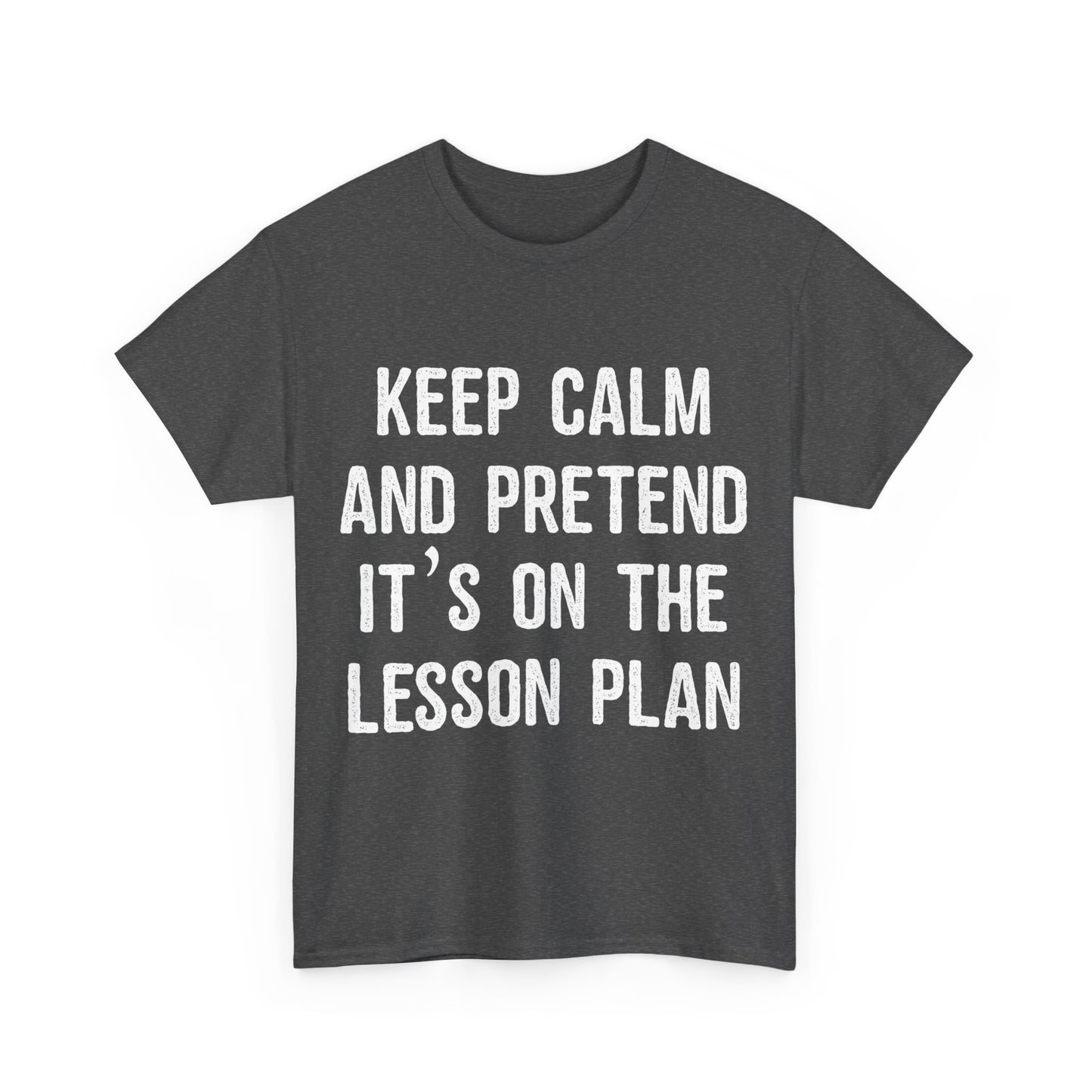 Keep Calm And Pretend It's On The Lesson Plan Unisex Graphic T-Shirt, Sizes S-5XL