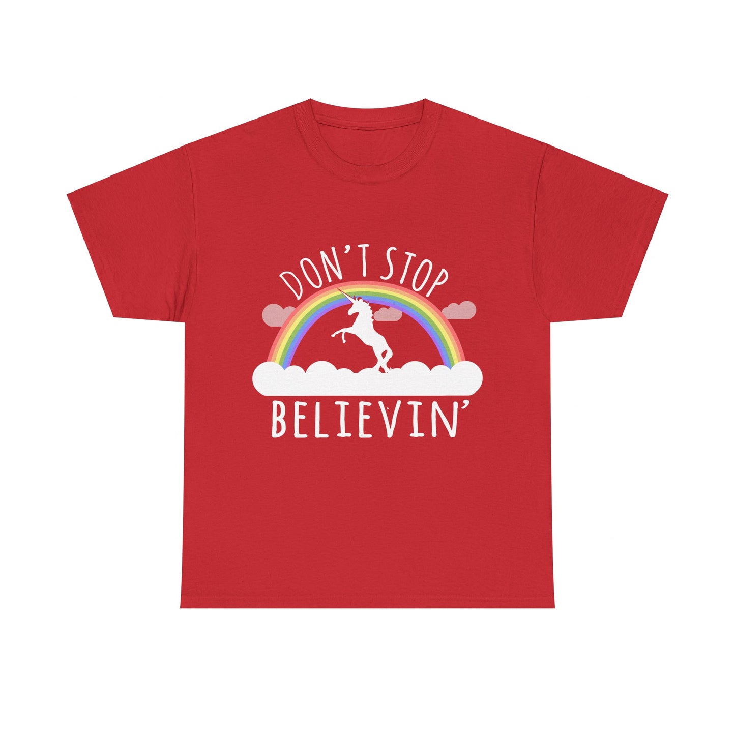 Don't Stop Believin Unicorn Unisex Graphic T-Shirt, Sizes S-5XL