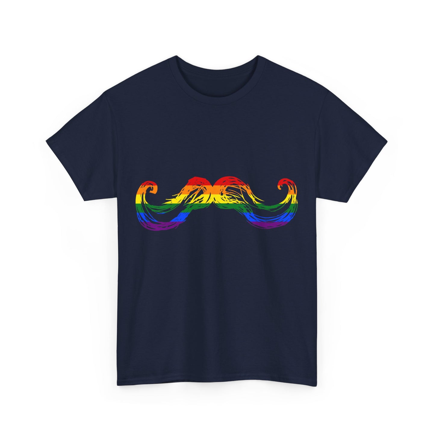 Gay Pride Mustache Unisex Graphic T-Shirt, Sizes S-5XL