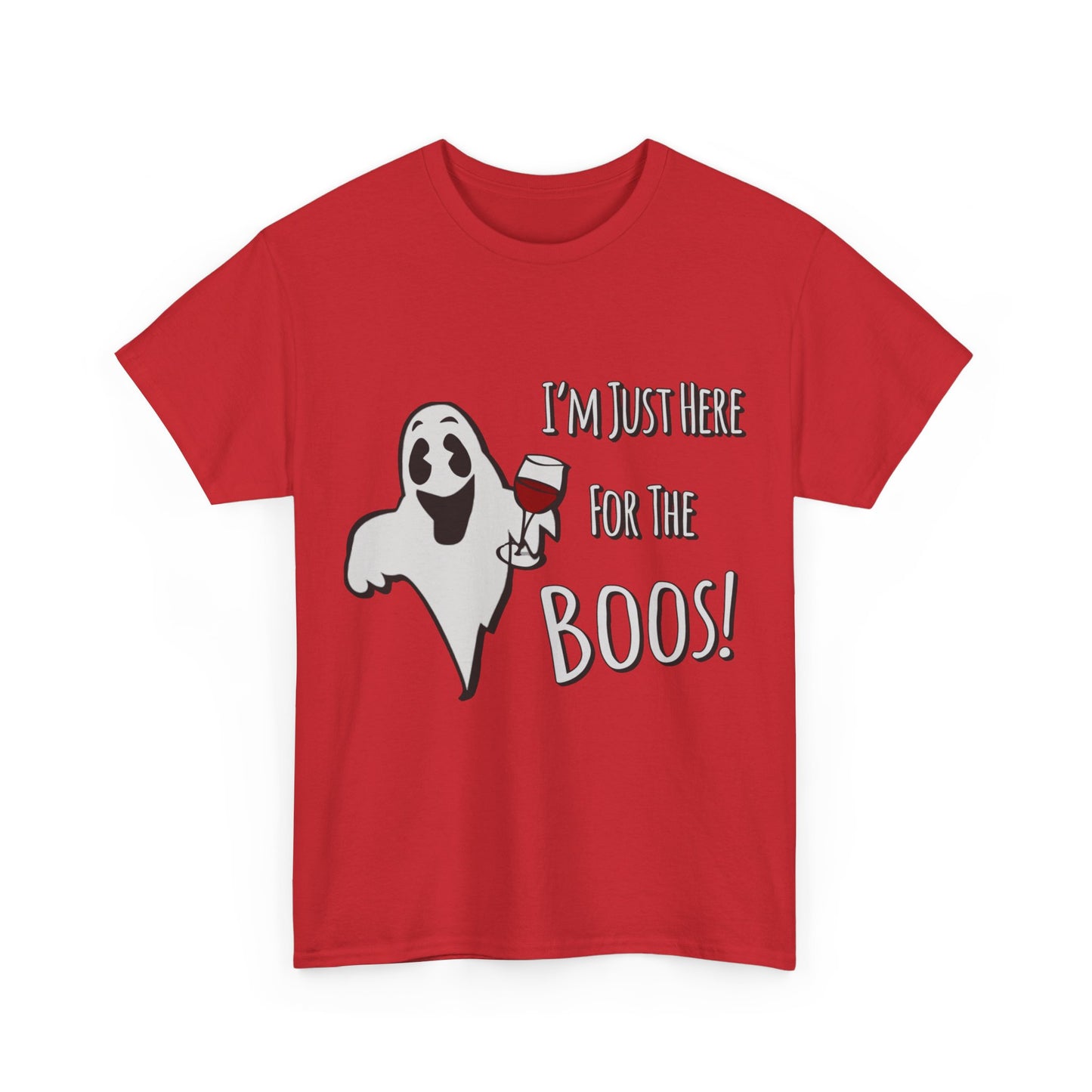 I'm Just Here For The Boos Halloween Unisex Graphic T-Shirt, Sizes S-5XL