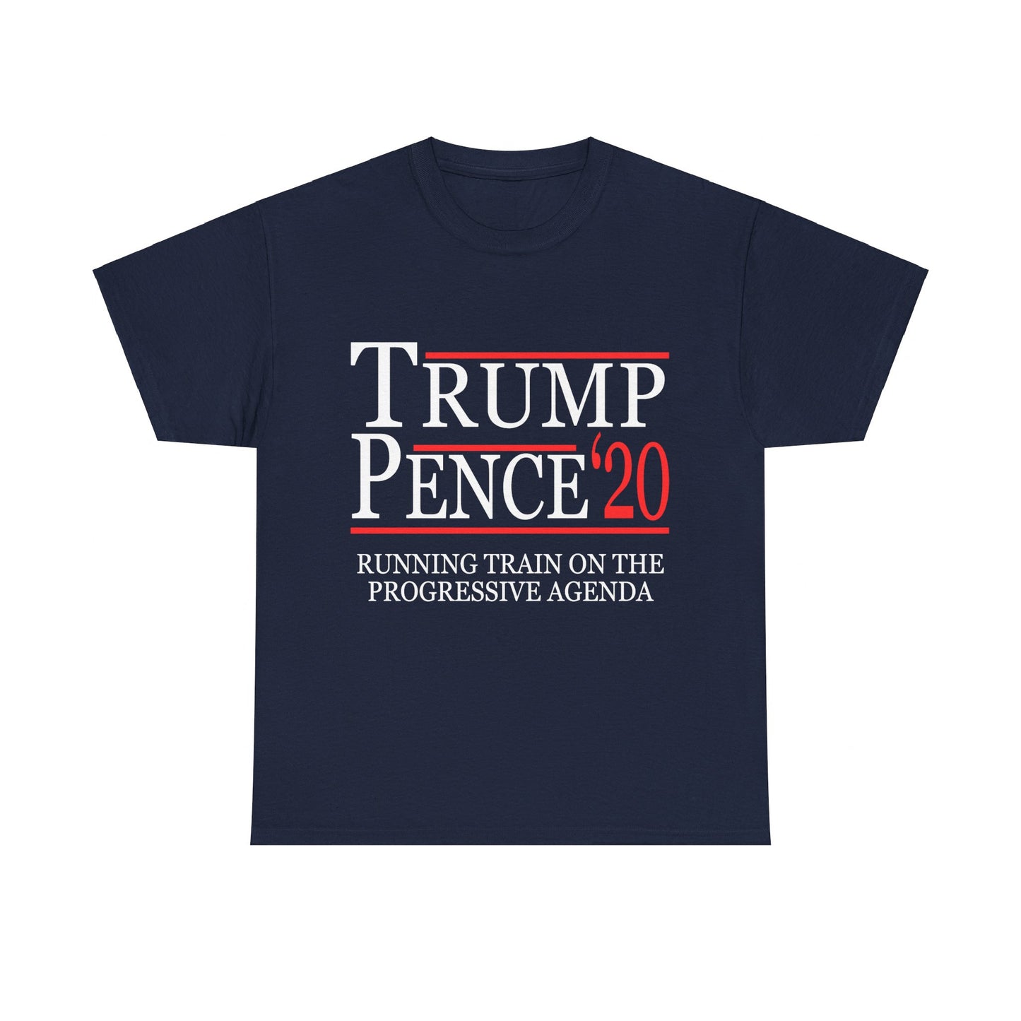 Trump Pence 2020 Running Train on the Progressive Agenda Unisex Graphic T-Shirt, Sizes S-5XL