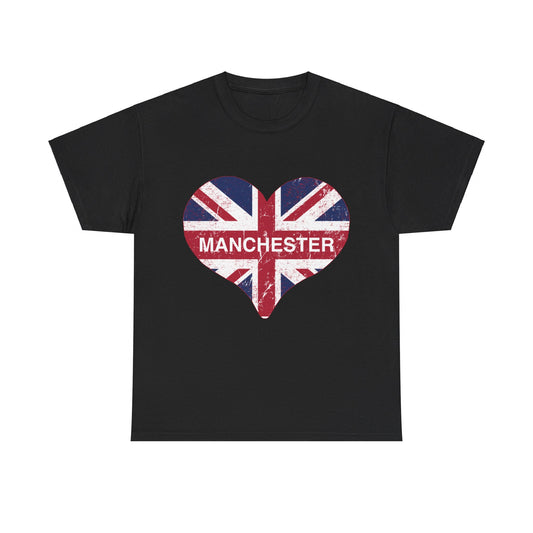 I Love Manchester Unisex Graphic T-Shirt, Sizes S-5XL