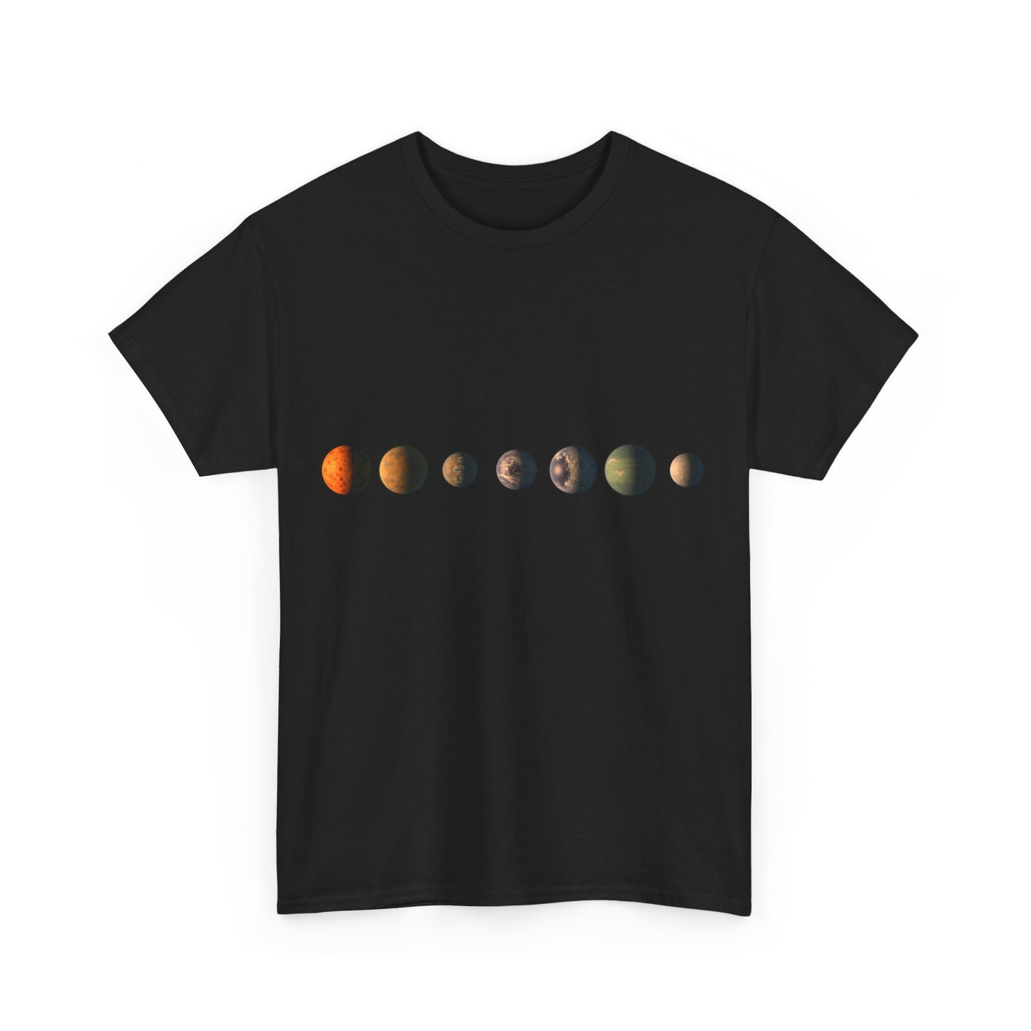 Trappist-1 7 Planet Lineup Unisex Graphic T-Shirt, Sizes S-5XL