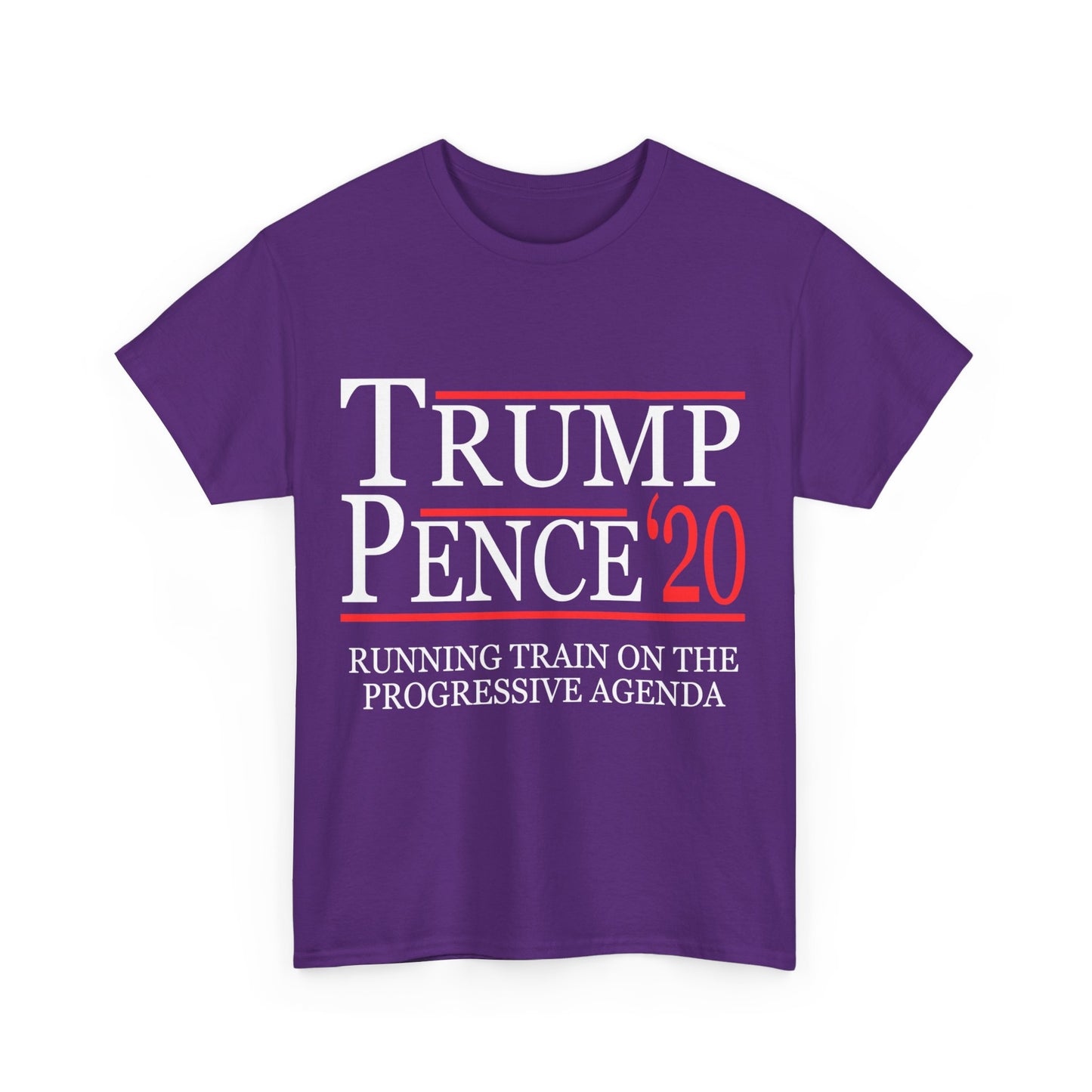 Trump Pence 2020 Running Train on the Progressive Agenda Unisex Graphic T-Shirt, Sizes S-5XL