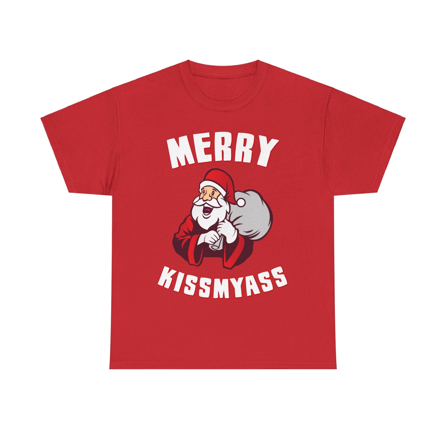 Merry Kissmyass Funny Christmas Unisex Graphic T-Shirt, Sizes S-5XL