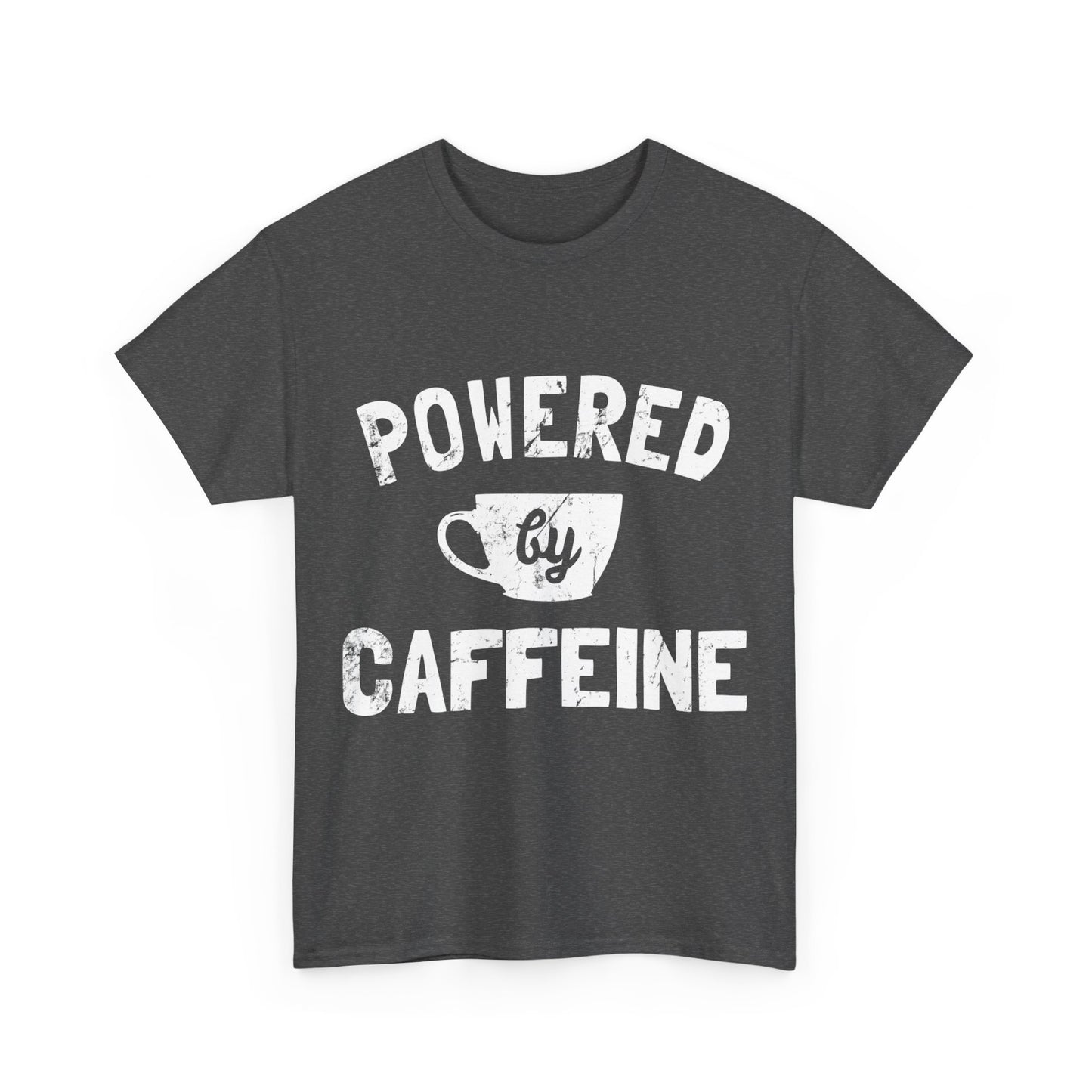 Powered by Caffeine Funny Coffee Unisex Graphic T-Shirt, Sizes S-5XL