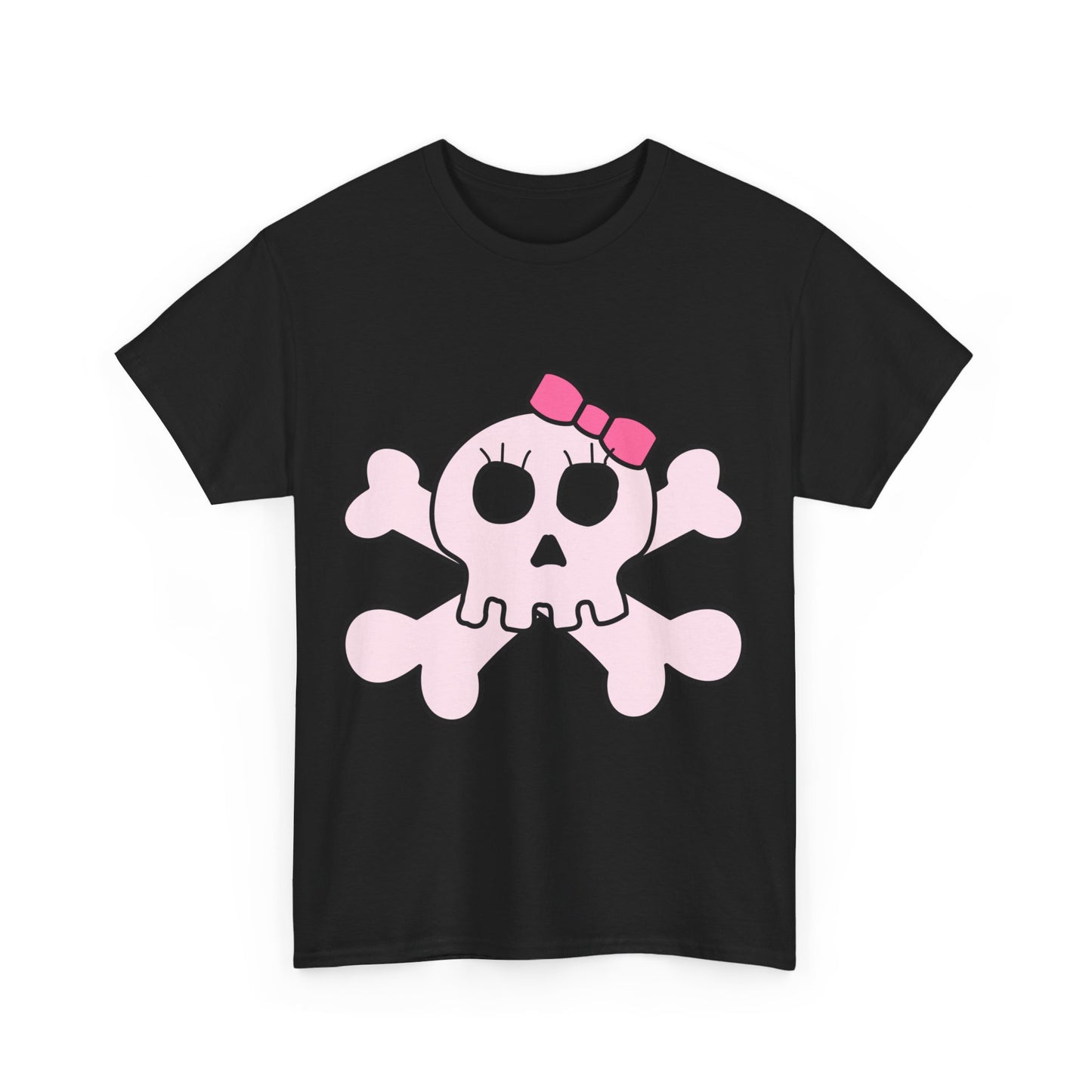 Cute Pink Skull And Bones Unisex Graphic T-Shirt, Sizes S-5XL