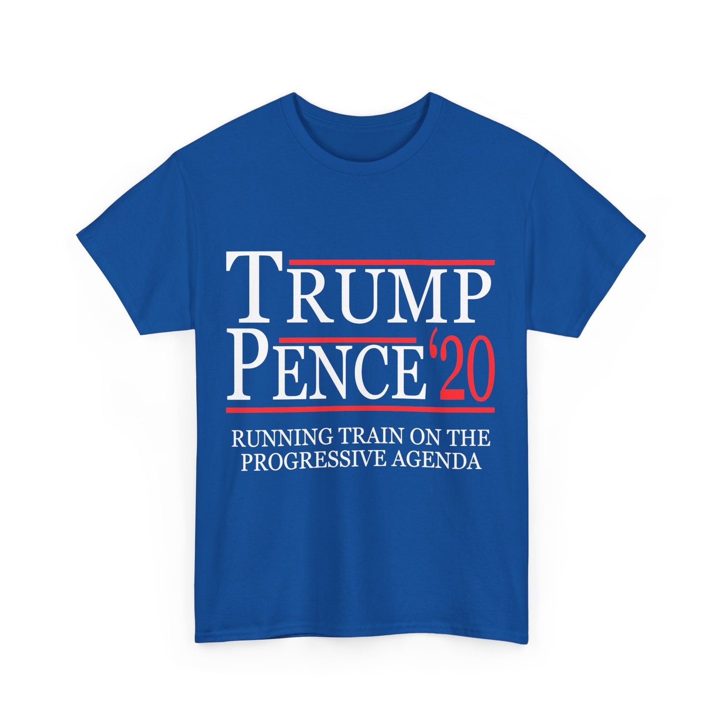 Trump Pence 2020 Running Train on the Progressive Agenda Unisex Graphic T-Shirt, Sizes S-5XL