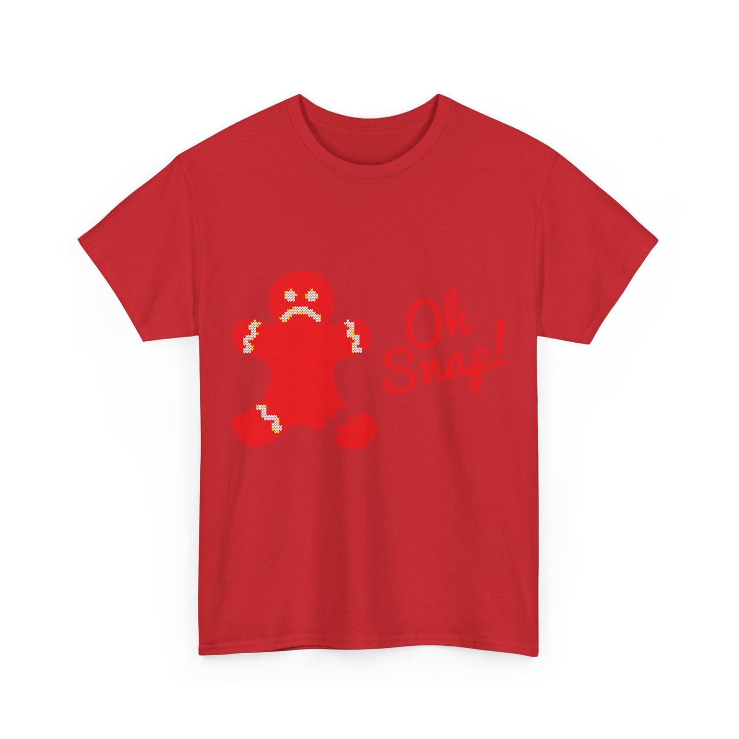 Oh Snap Gingerman Ugly Christmas Unisex Graphic T-Shirt, Sizes S-5XL