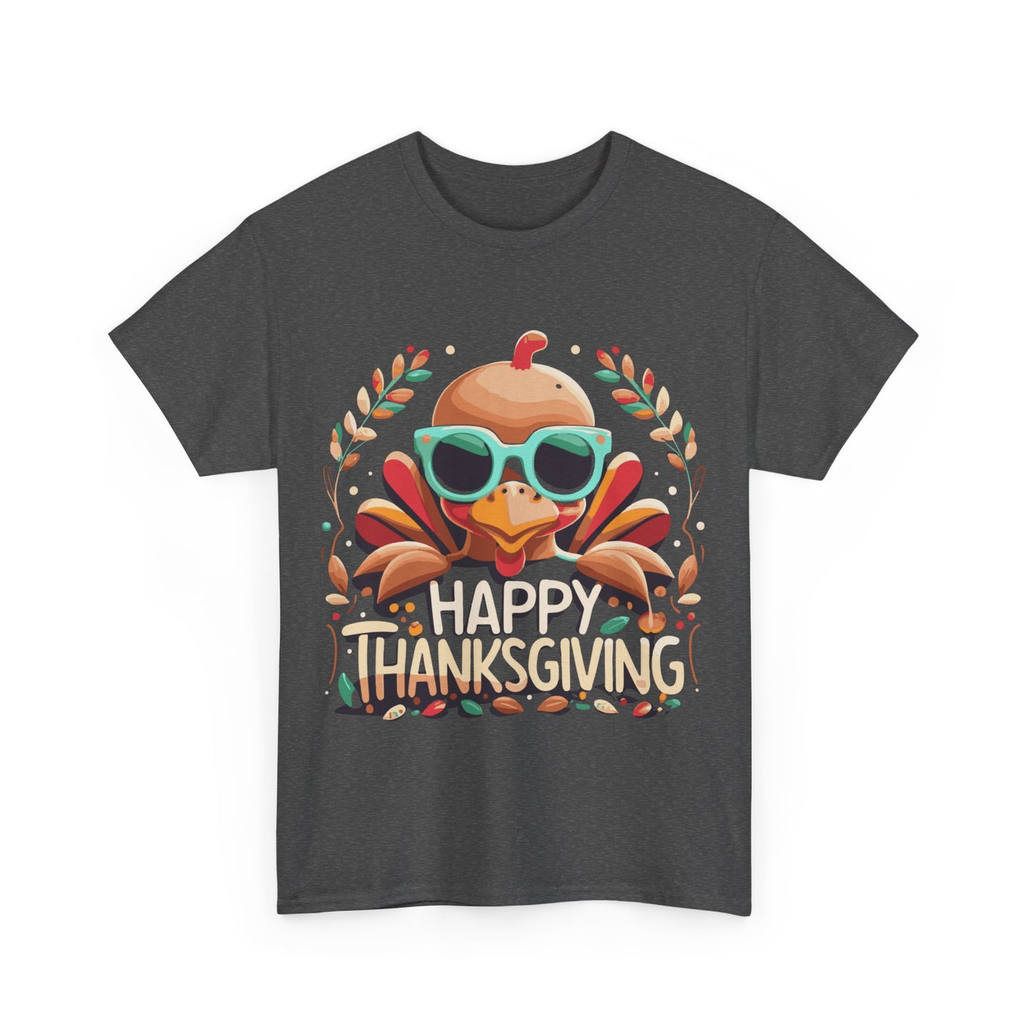 Happy Thanksgiving Turkey Unisex Graphic T-Shirt, Sizes S-5XL