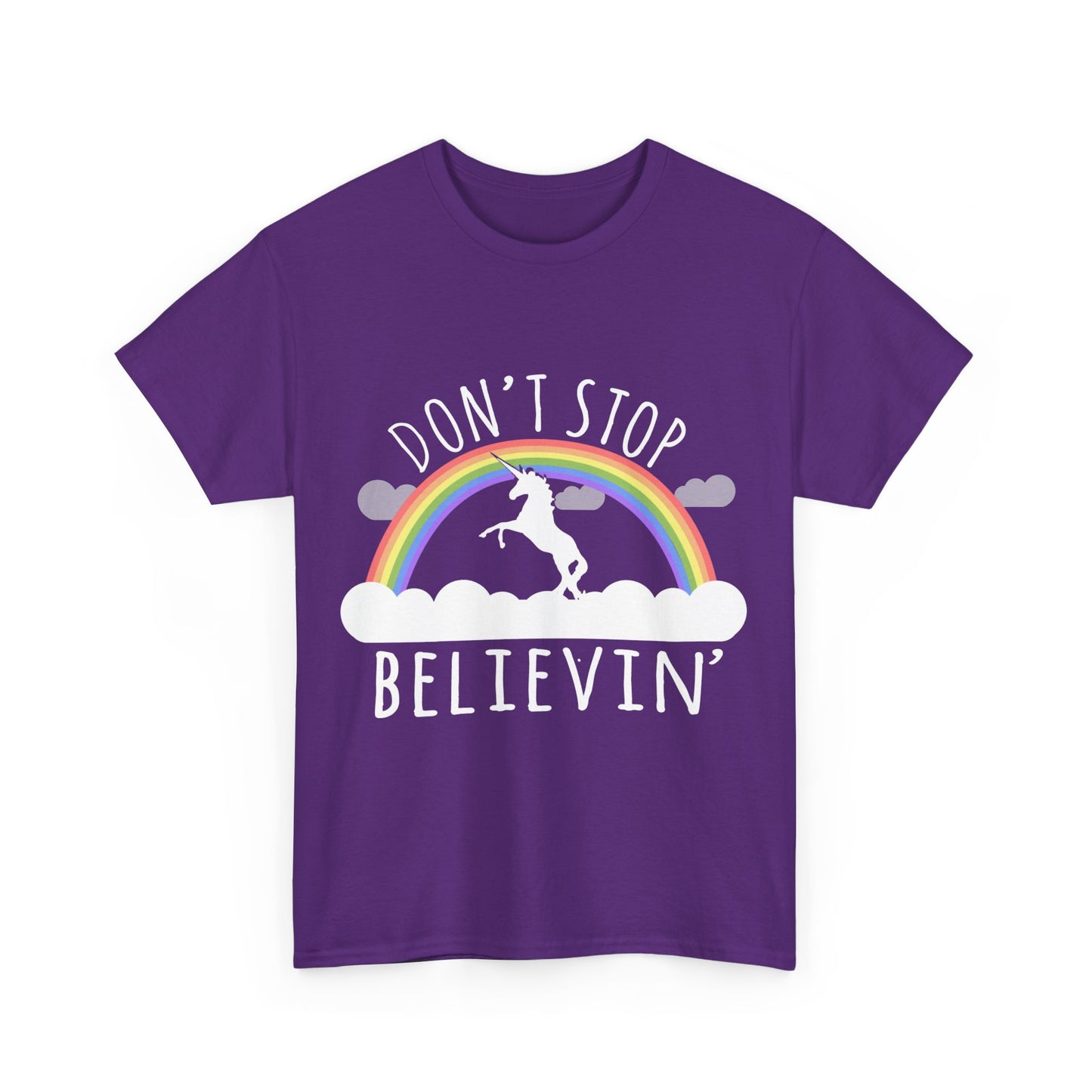 Don't Stop Believin Unicorn Unisex Graphic T-Shirt, Sizes S-5XL