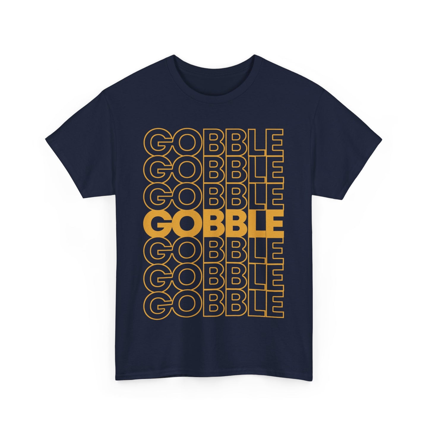 Retro Gobble Gobble Thanksgiving Turkey Unisex Graphic T-Shirt, Sizes S-5XL