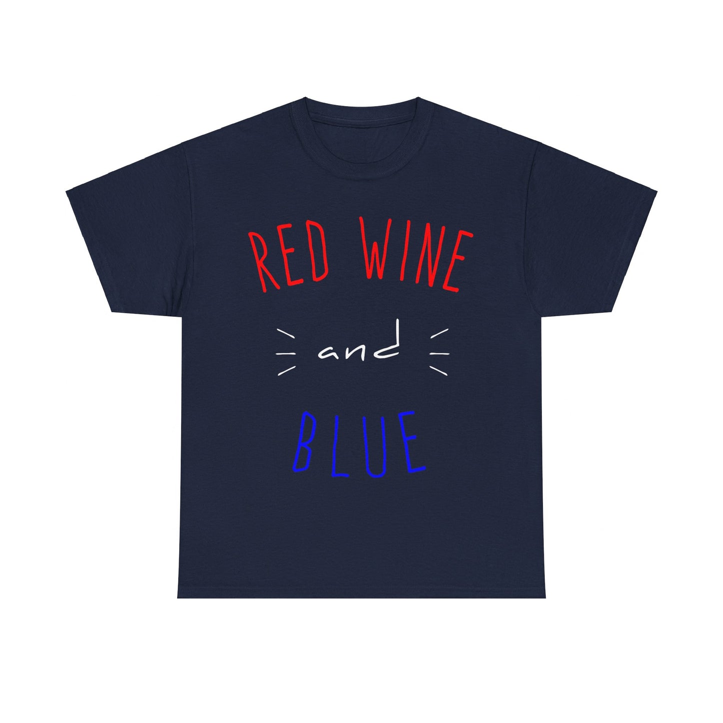 Red Wine And Blue Unisex Graphic T-Shirt, Sizes S-5XL