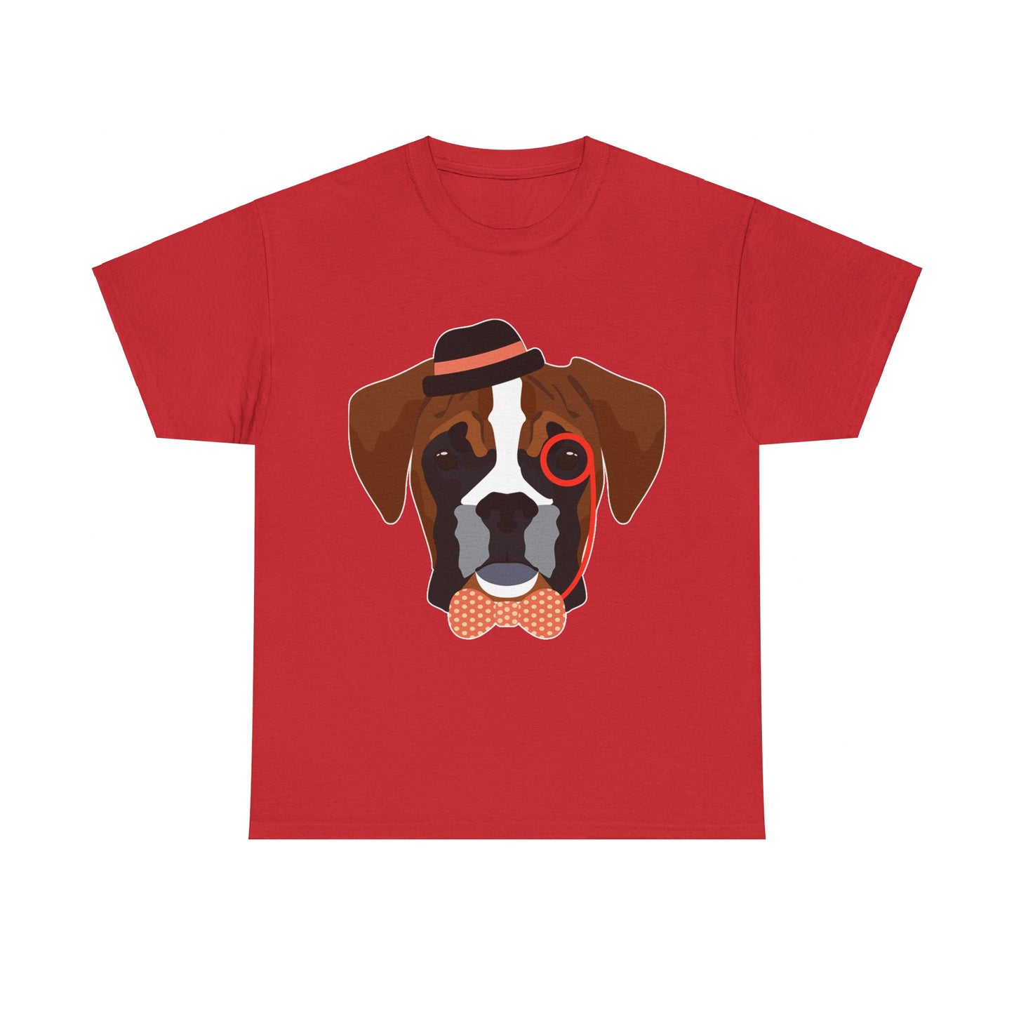 Hipster Boxer Dog Unisex Graphic T-Shirt, Sizes S-5XL