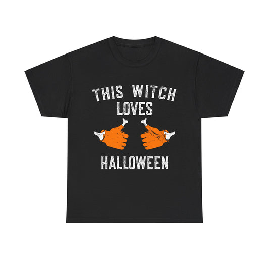 This Witch Loves Halloween Unisex Graphic T-Shirt, Sizes S-5XL