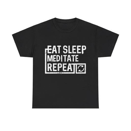 Eat Sleep Meditate Unisex Graphic T-Shirt, Sizes S-5XL