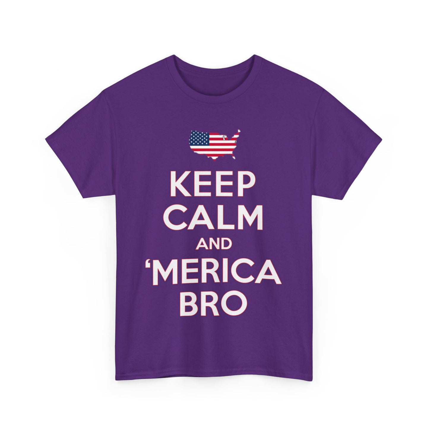 Keep Calm and 'Merica Bro 4th of July Patriotic Unisex Graphic T-Shirt, Sizes S-5XL