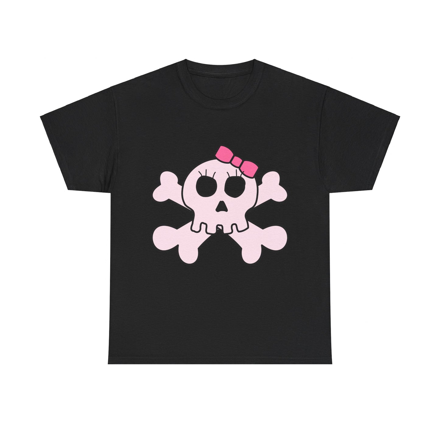 Cute Pink Skull And Bones Unisex Graphic T-Shirt, Sizes S-5XL