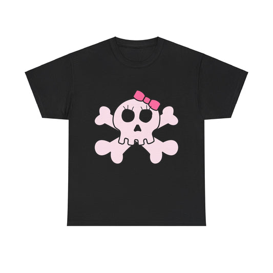 Cute Pink Skull And Bones Unisex Graphic T-Shirt, Sizes S-5XL