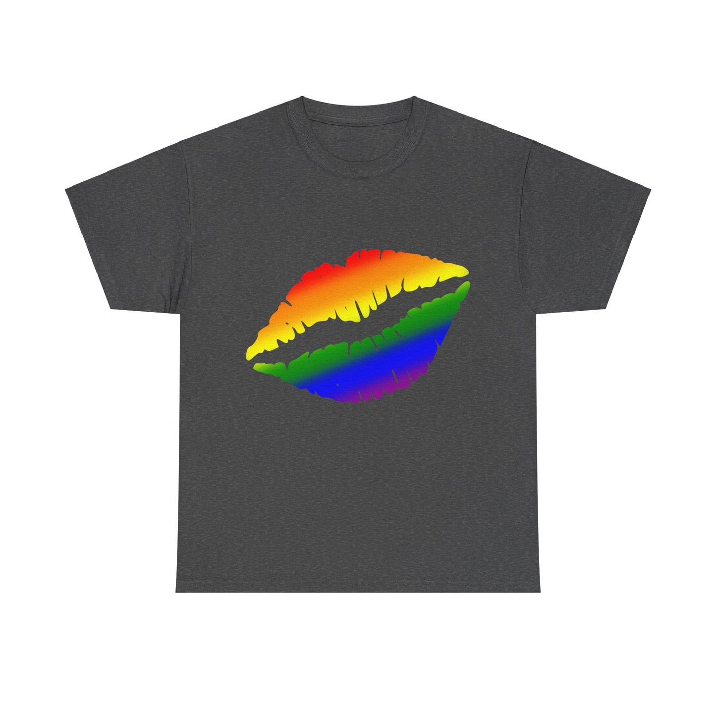 Rainbow Kissy Lips Unisex Graphic T-Shirt, Sizes S-5XL