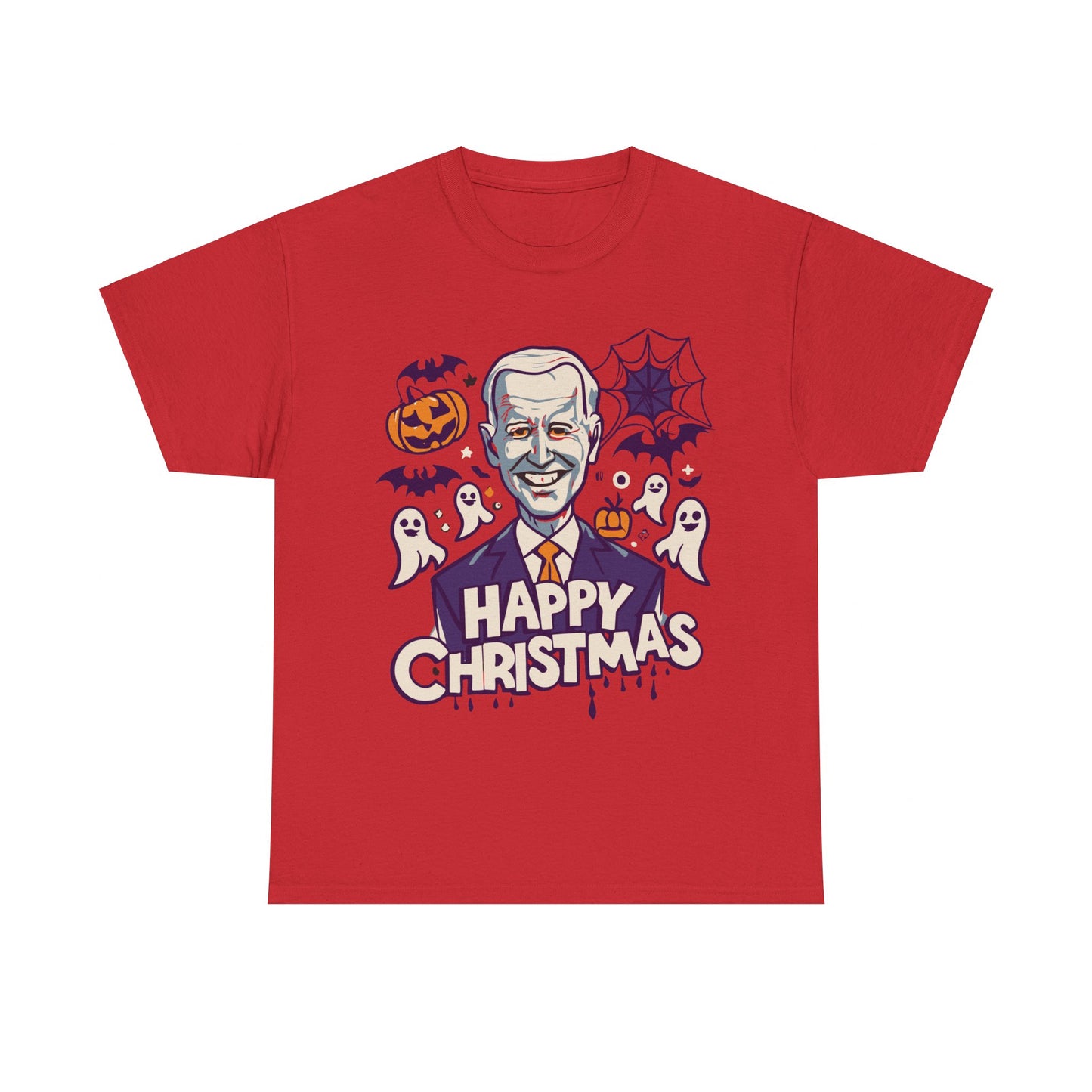 Happy Christmas Joe Biden Funny Halloween Unisex Graphic T-Shirt, Sizes S-5XL