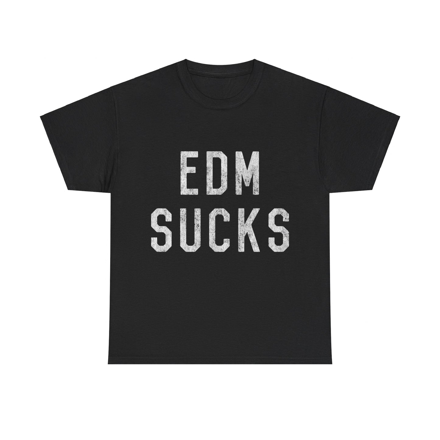 Retro EDM Electronic Dance Music Sucks Unisex Graphic T-Shirt, Sizes S-5XL