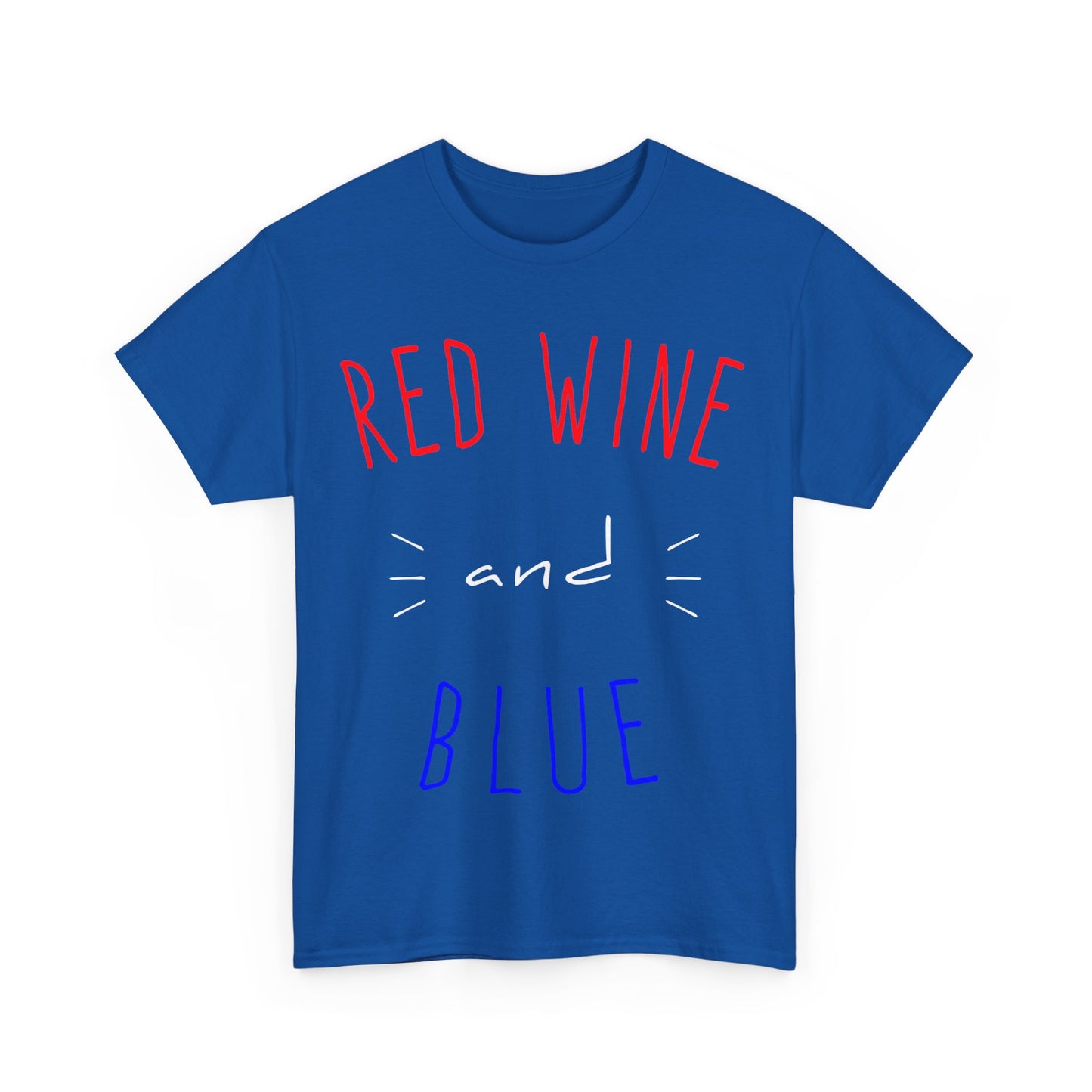 Red Wine And Blue Unisex Graphic T-Shirt, Sizes S-5XL